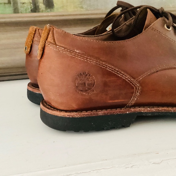 Men\'s Timberland Mirror fit System brown leather lace-up shoes size 11 office main image 14